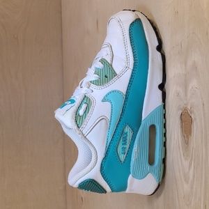 Nike Air Max 90 White Green Leather Kids Shoes 833377-106